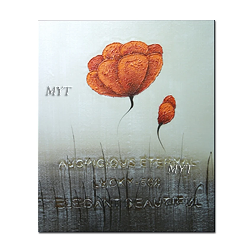 

Новое поступление абстрактная картина маслом с цветком на холсте, рамка отсутствует, настенные украшения 1 Панель Набор Холст Картина для р...