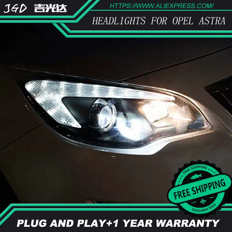 Автомобильный Стайлинг чехол для фар Opel Astra 2010 2011 светодиодный светодиодные фары