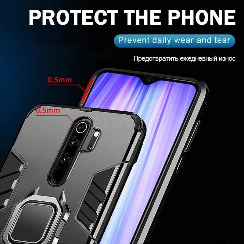 Роскошный бронированный металлический кольцевой чехол для телефона Xiaomi Redmi 5 Plus 6