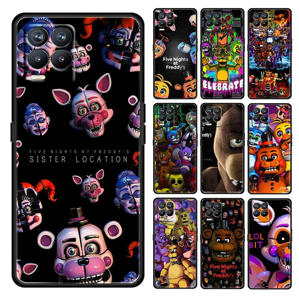 

Fnaf Animatronics Soft Shockproof Black Phone Case For OPPO Realme Narzo 30 50 8 7 Pro 8i 6 5 3 2 Global 5G Coque