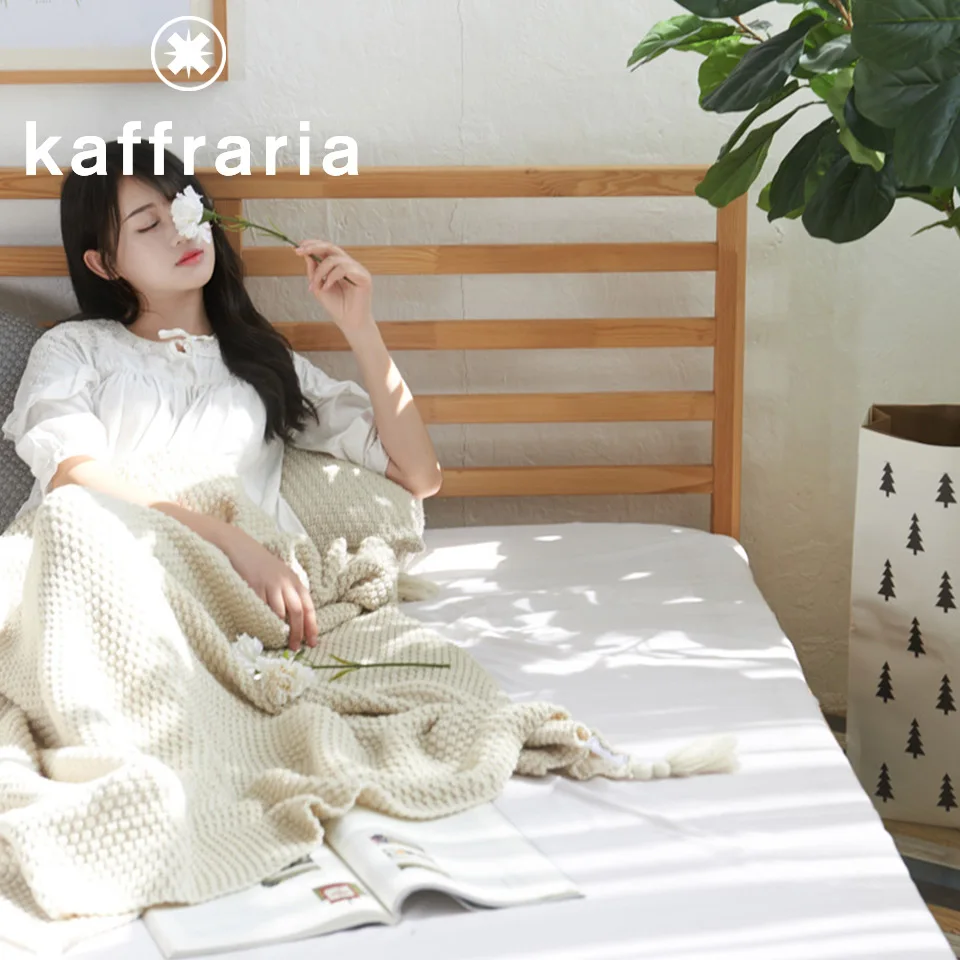 Модное трикотажное одеяло с кисточками домашний диван офисный кондиционер