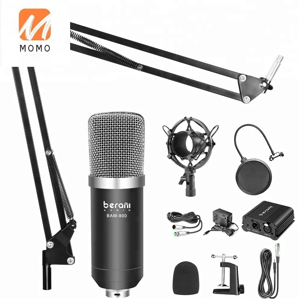 

BM800PLUS High sensitivity bm 800 podcast studio recording electret condenser microphone pc on live professional set