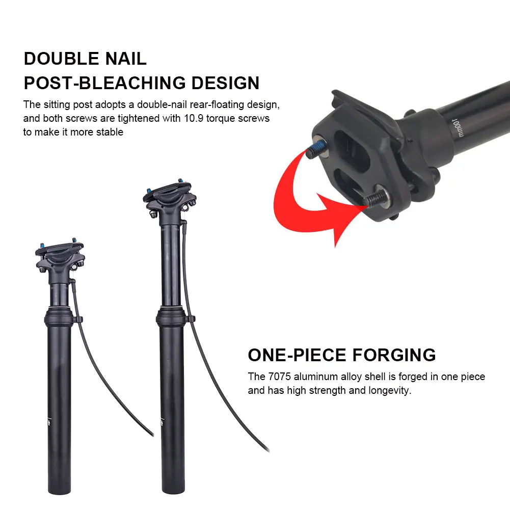 

Mountain Bike Seatpost Riser Stem Wire Control Bike Lift Seat Tube 31.6/30.9MM Seatpost Outside Routing Road Bike Accessories