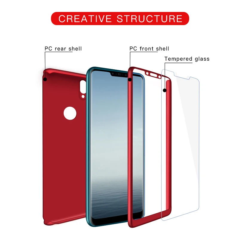 Luxury 360 Degree Full Protective Phone Case For Huawei Y9 Y7 Y6 Pro Y5 2019 Note 10 Nova 5 4 3 3i 2S Lite P smart Z Cover Cases |
