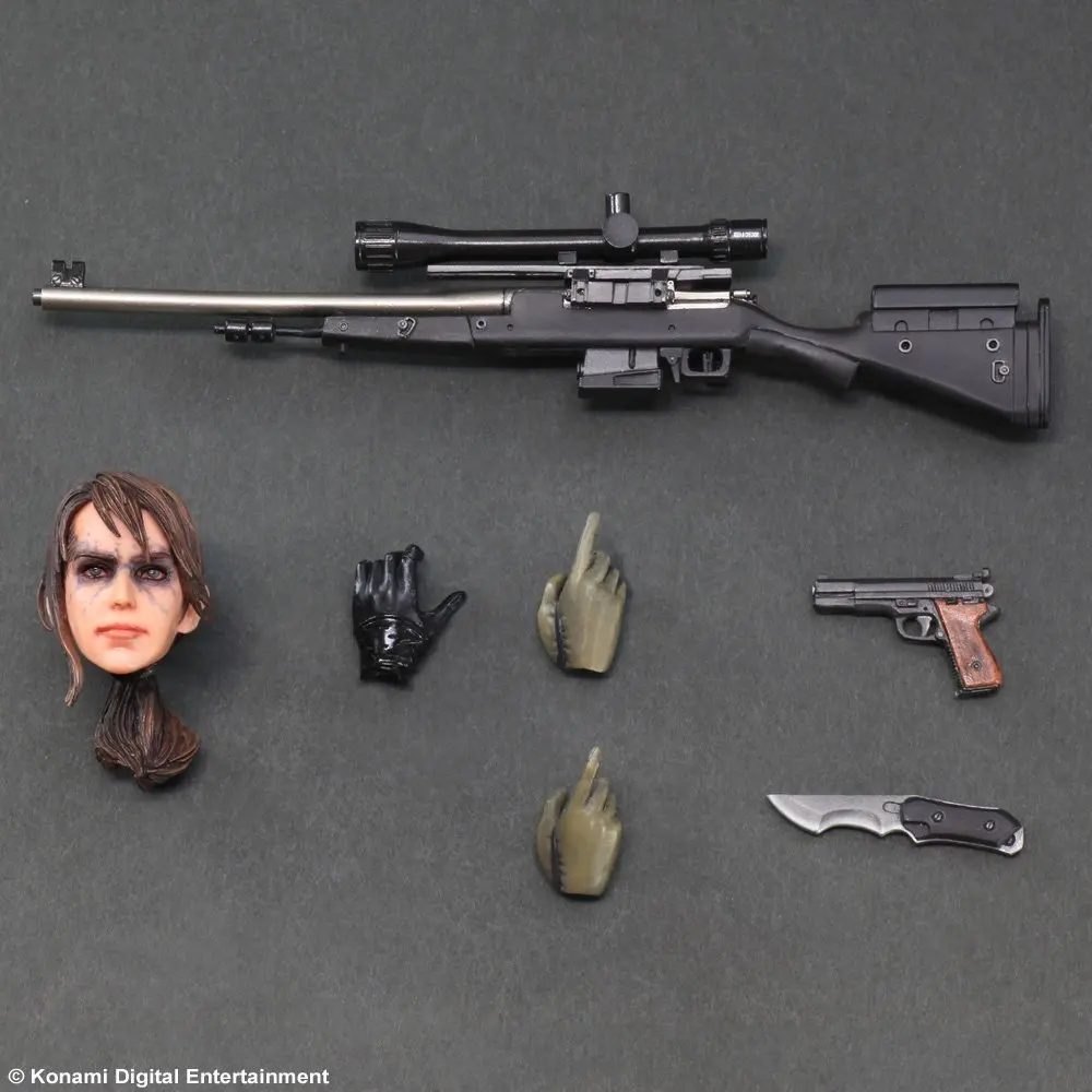 

Play Arts 27cm Metal Gear Quiet Action Figures Super Movable Joints Face Change Game Character Statue Collectible Model Toys