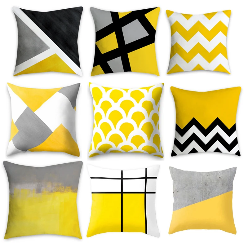 

45*45cm Decorative Cushion Cover Sofa Home Pillow Case Pattern Chair Seat Throw Pillows Cover Square Bed Living Room Pillowcase