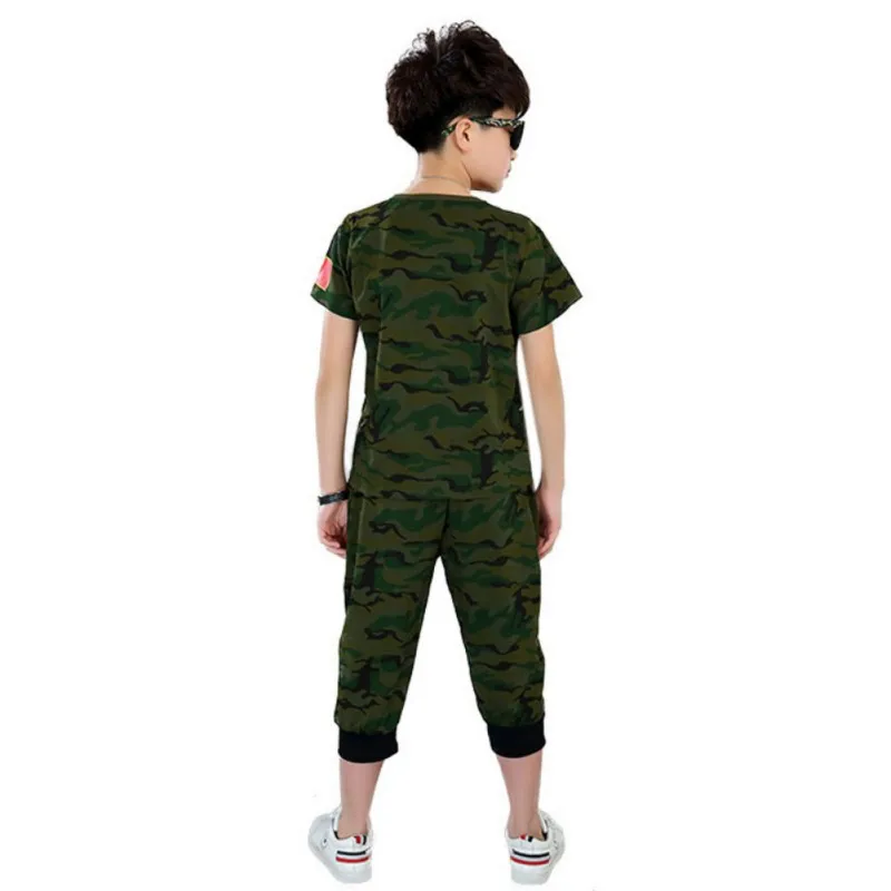 

Summer Children Boys Clothes 2pcs Short Sleeve Cartoon Floral Pattern T-shirt Blouse+Shorts Casual Outfits Set
