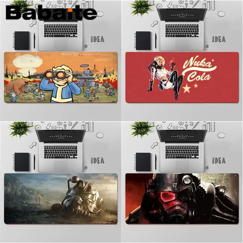 Высококачественный большой коврик для мыши Babaite Fallout 4 компьютерный бесплатная
