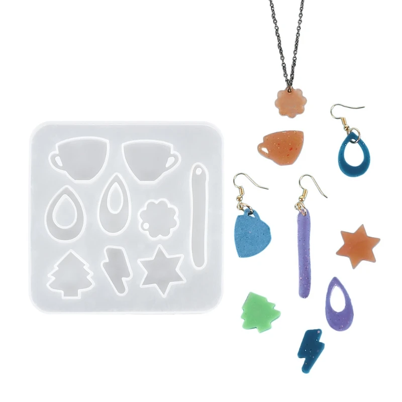 

2022 New Handmade Dangle Earrings Pendant Resin Molds Jewelry Silicone Earrings Molds 2020 trend