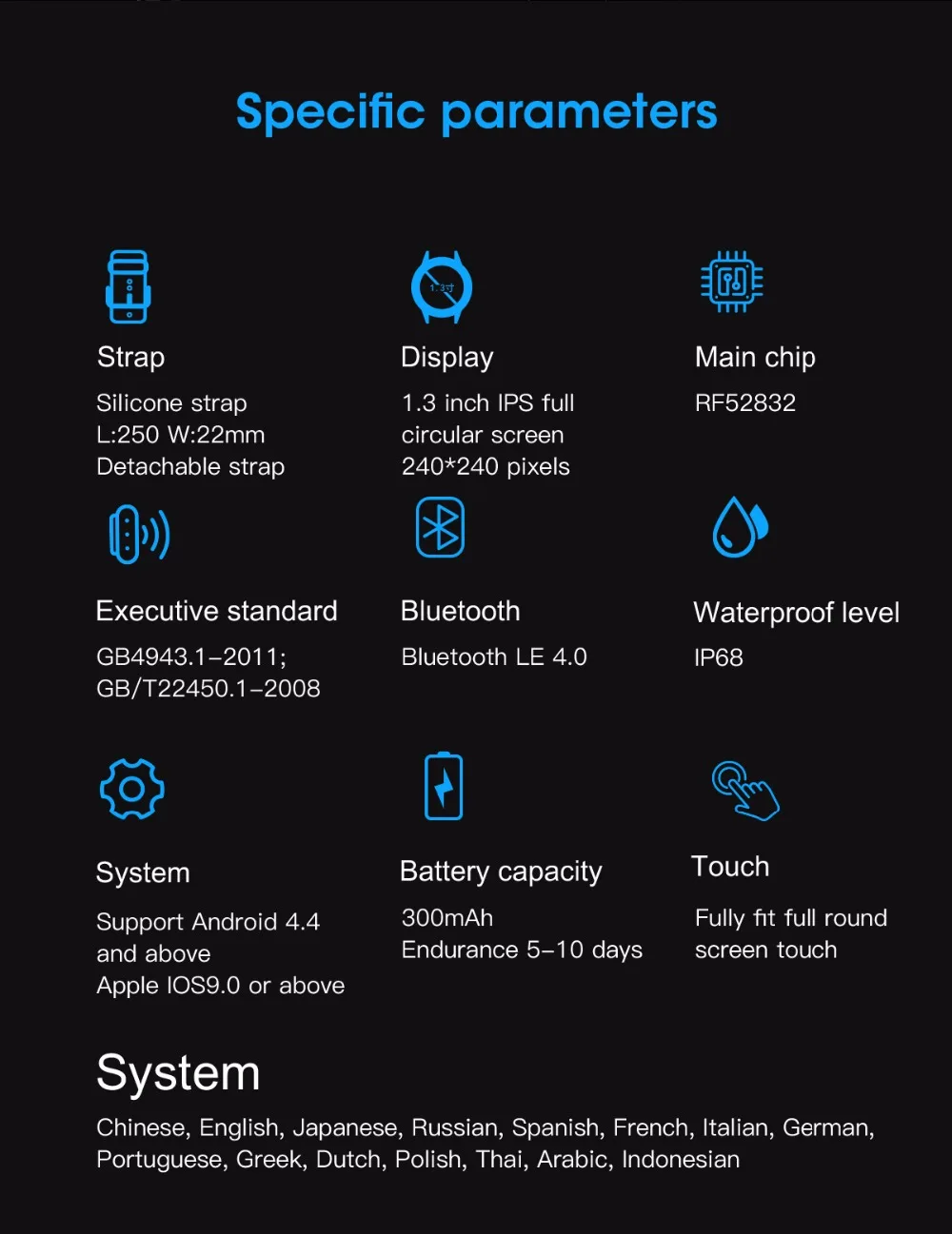 L9 ЭКГ Смарт часы для мужчин Полный Круглый мультисенсорный Smartwatch ip68водонепроницаемый спортивные часы для мужчин Bluetooth напоминание/Музыка