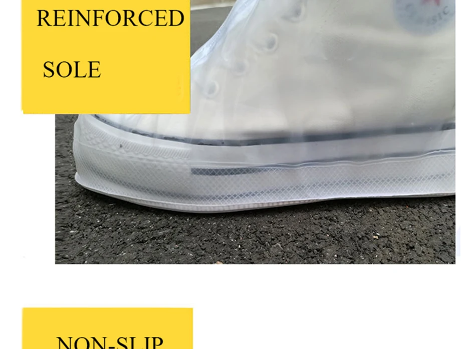 1 Pair Of PVC Waterproof Shoe Covers Reusable Overshoe Thickening Unisex Non-slip Rain Boots Set Fishing Waterproof Rain Boots