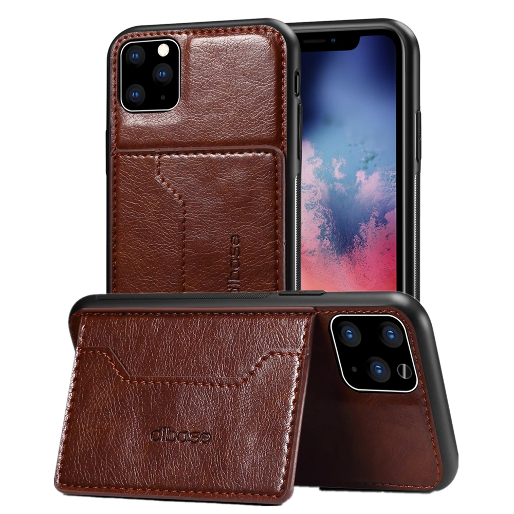 

Ultra-Thin Wallet Protective Cover for Apple iPhone X XR XS Max 6 6s 7 8 Plus Case with Kickstand Card Holder Shockproof Cover