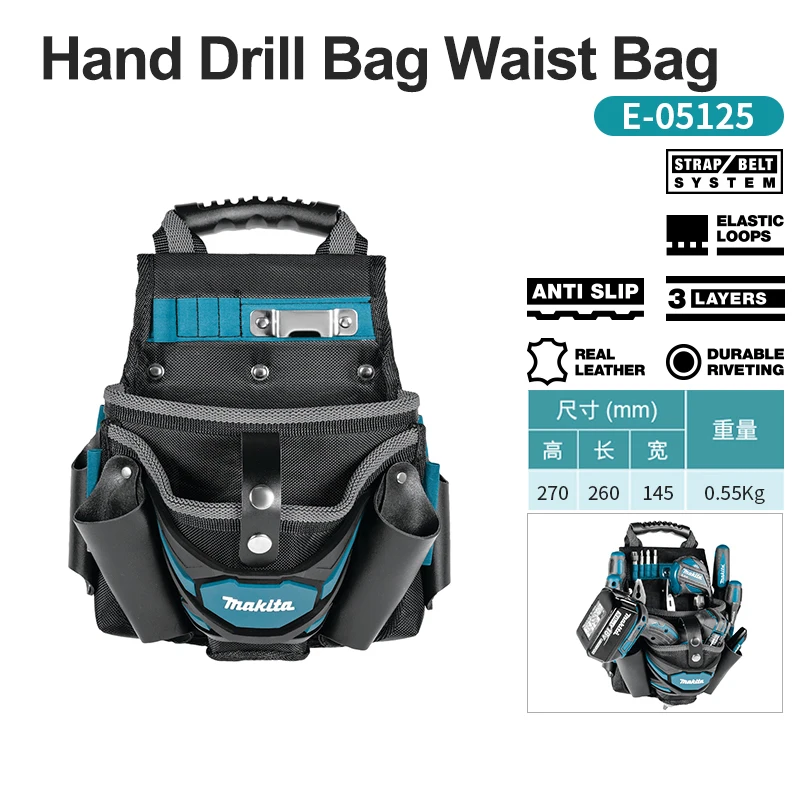 

Инструмент Makita, Холщовая Сумка для технического обслуживания, износостойкая сумка для электромонтажа, портативная утолщенная сумка для ин...