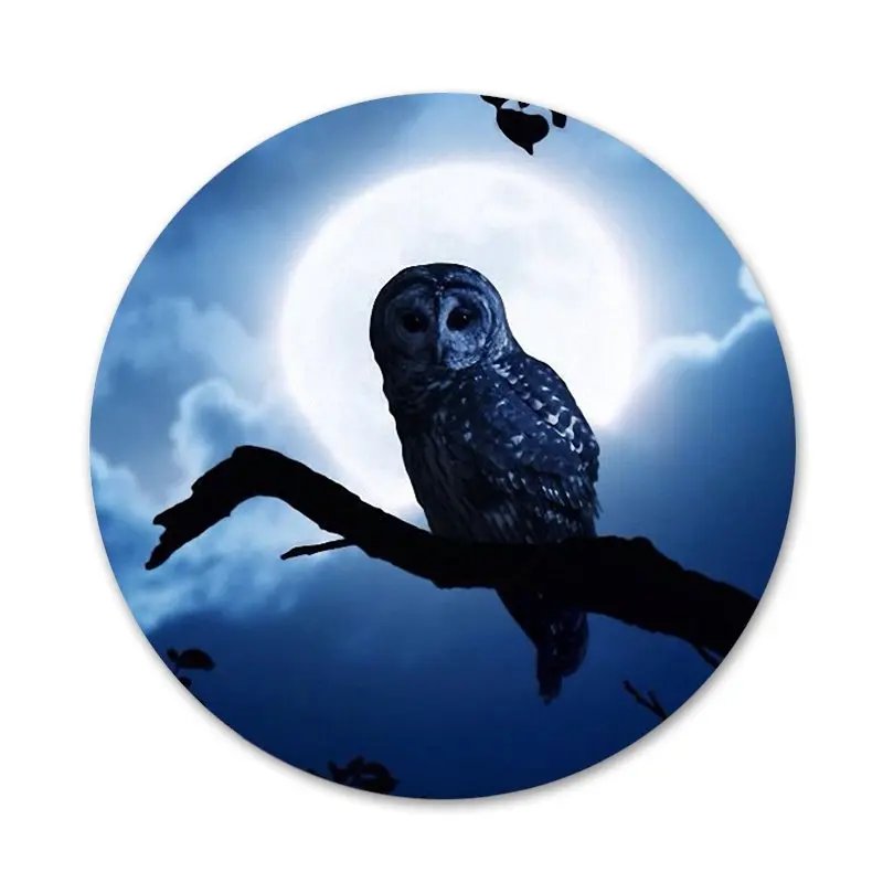 Принт с животными Сова милый значок на булавке декоративные Броши Металлические