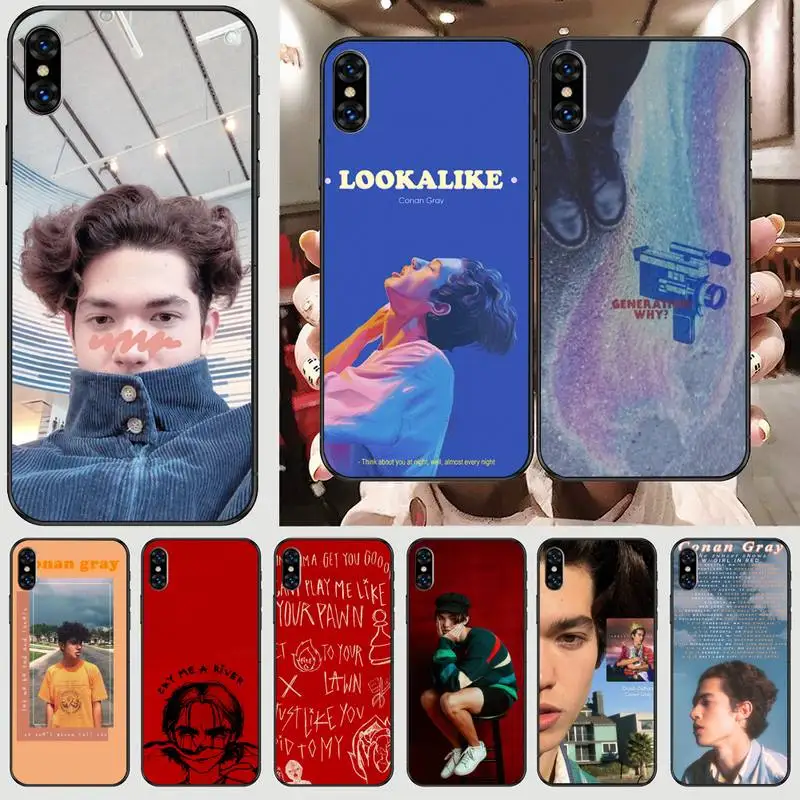 

Conan Gray Hard Plastic Phone Case For Black-Iphone 5 5s se 6 6s 7 8 11 12 X Xs Xr Pro Plus Max Mini Cover