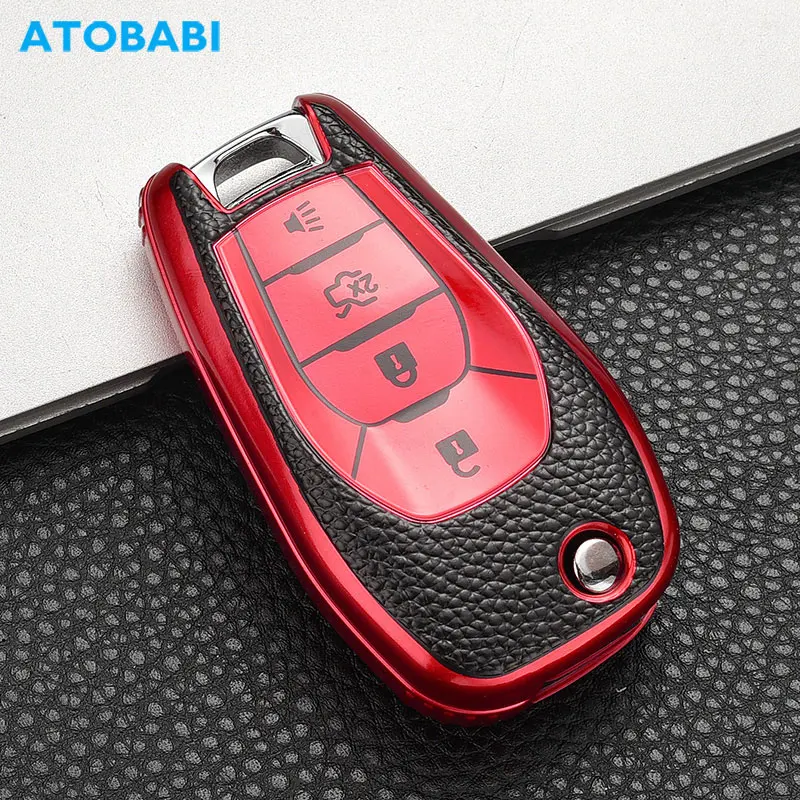 

TPU Car Key Case For Chevrolet Cruze Sonic Trax 2019 4 Buttons Folding Keychain Holder Remote Control Fobs Shell Protector Cover