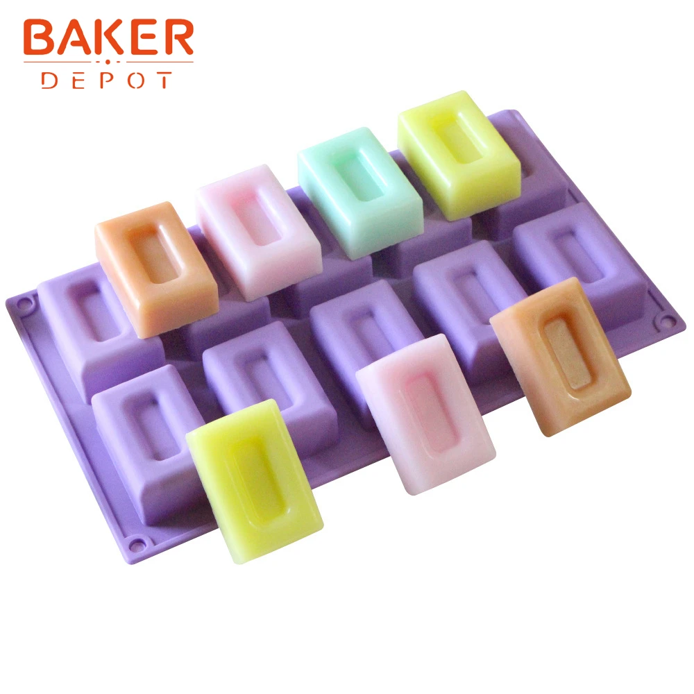 BAKER DEPOT силиконовая форма для шоколадного мыла Прямоугольная выпечки