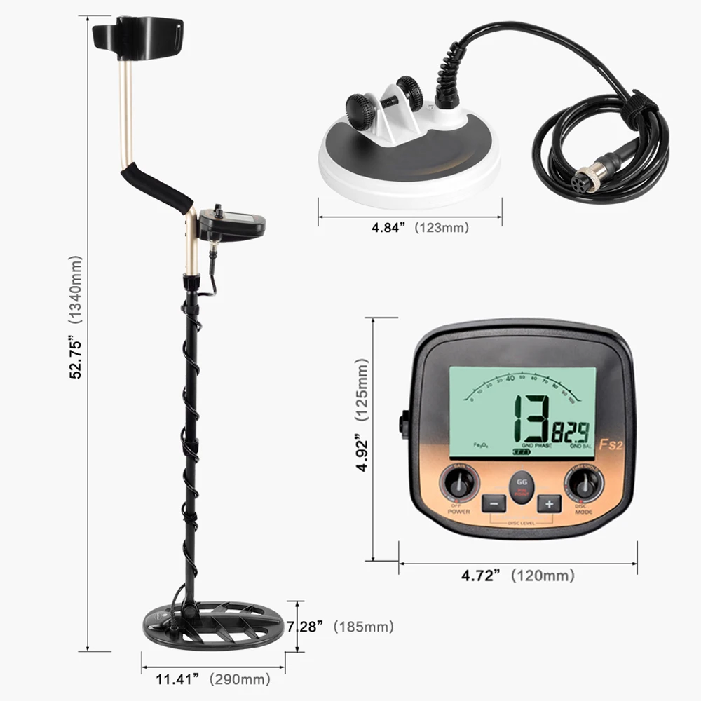 Подземный металлоискатель FS2 Pro Высокочувствительный детектор золота с 2