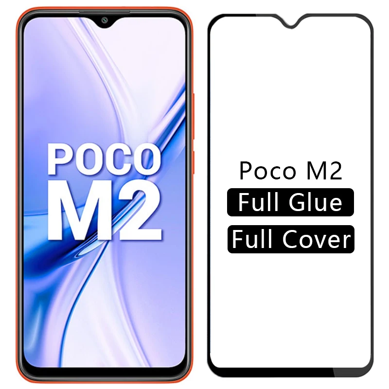 

case for xiaomi poco m2 cover tempered glass screen protector on ksiomi redmi pocom2 pcoo m 2 2m 6.53 protective phone coque bag