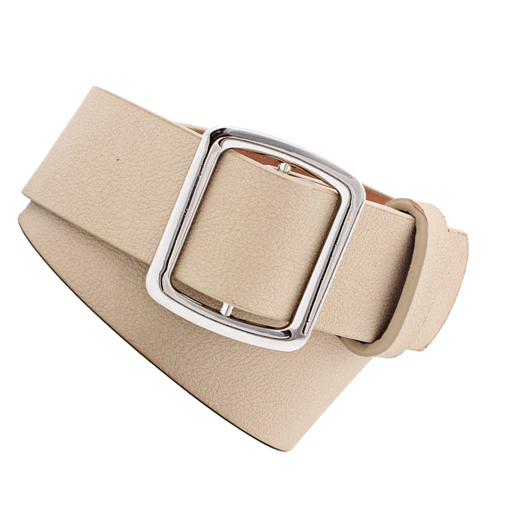 Женские ремни чистый цвет пояс с пряжкой кожаные Простой повседневный ремень