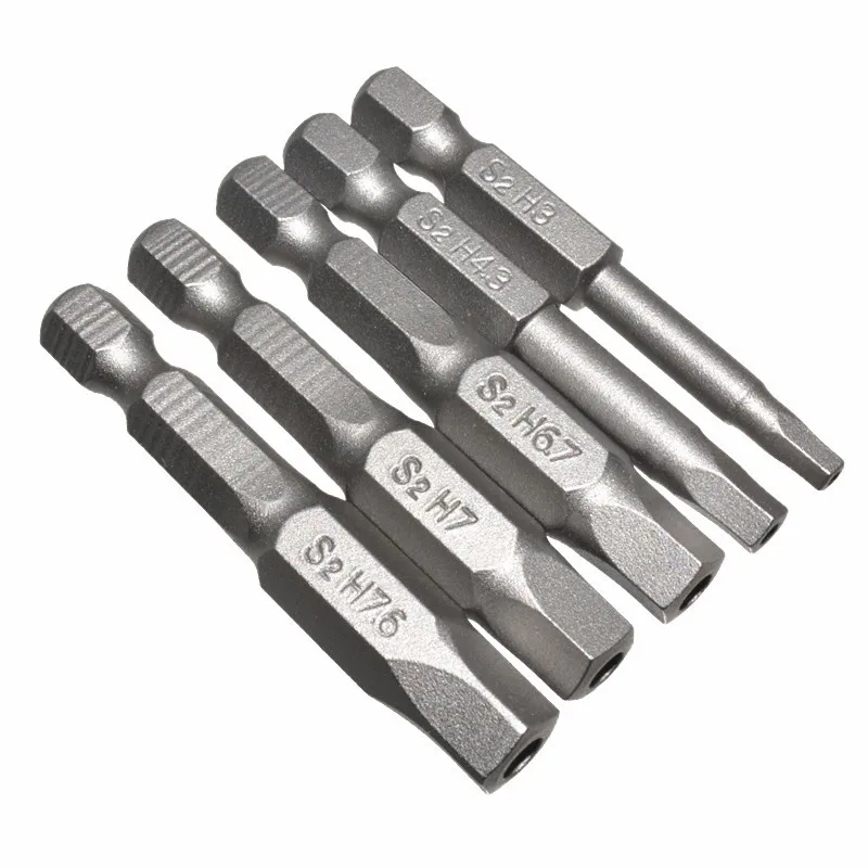 

5pcs S2 Torx Screwdriver Bit Set Hex Security Magnetic Head 50mm Long H3-H7.6