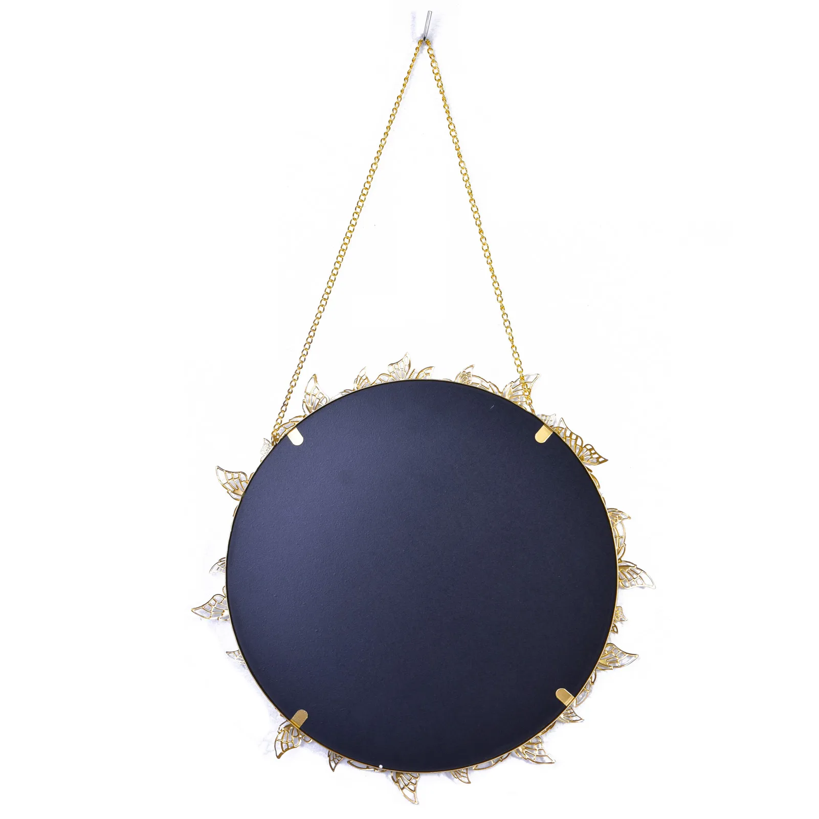 

Nordic style Golden Hanging Mirror Butterfly Large Wall Hanging Makeup Mirror With Chain Round Decorative Mirror for Home Decor