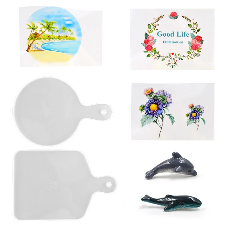 

6pcs/set Fruit Tray Coaster Silicone Mold Epoxy Filling Material DIY Jewelry