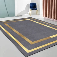 fashion simple rug light luxury gold box gray red blue solid color carpet living room bedroom bed blanket bath mat customizable