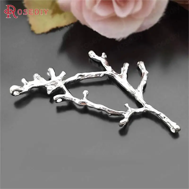 10PCS 52x30MM Antique Bronze or Silver Zinc Alloy Tree Branch Jewelry Making Supplies Diy Findings Accessories | Украшения и