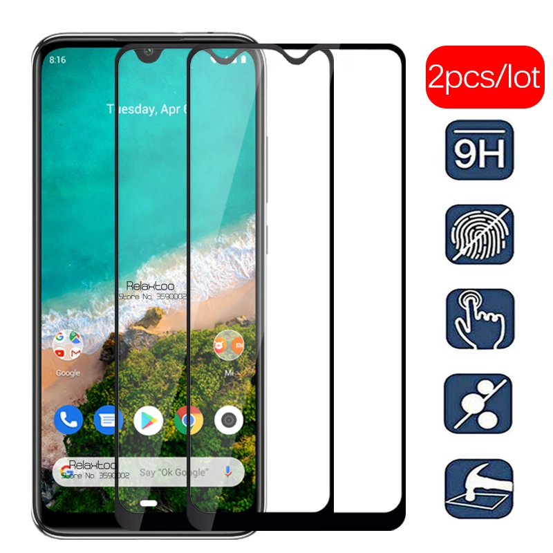 2 шт./лот защитный стеклянный чехол для Xiaomi Mi A3 защита экрана Mia3 A 3 3a защитная