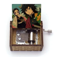2020 new wooden hand kimetsu no yaiba kamado nezuko print music theme gurenge music box caixa de musica birthday gift