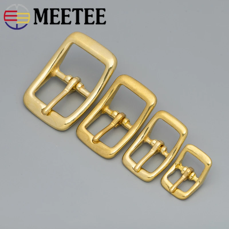 Meetee 2/4 шт. 13/16/20/25 мм Твердая Сумка с декором из жёлтой меди пряжки ремня