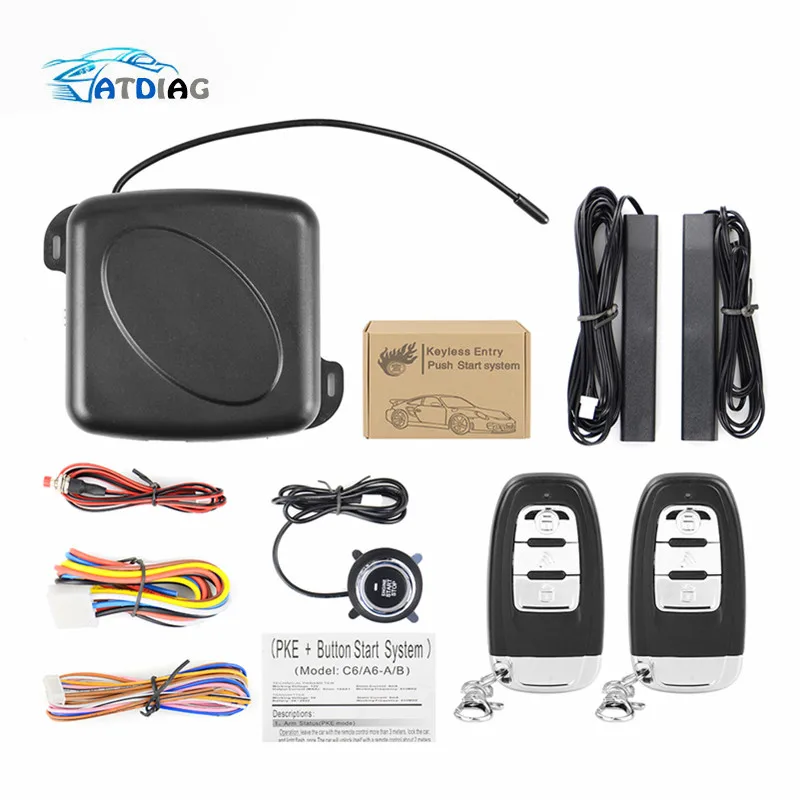 Автомобильная сигнализация кнопка запуска и остановки двигателя RFID бесключевая