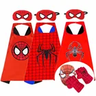 Детская накидкамаскаперчатки Человек-паук реквизит в стиле Фэнтези детская маска Питера Паркера перчатки супергероев на хэллоуин игрушка подарок