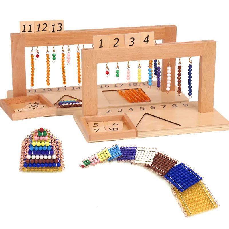 Монтессори номера 1-9 международная версия рама из бисера математические игрушки