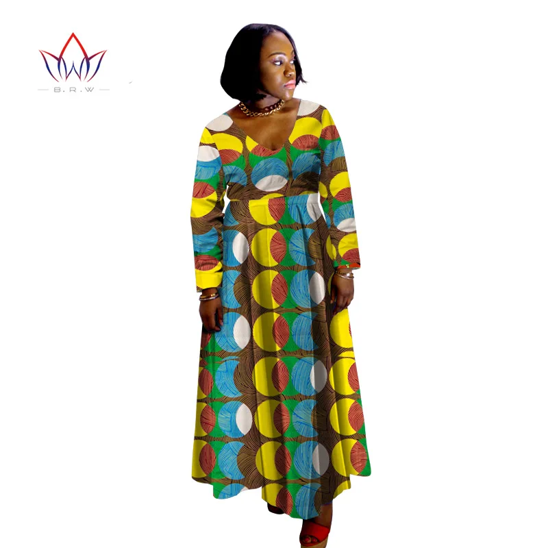 Женское длинное платье с принтом в виде Дашики BRW вечерние платья большого