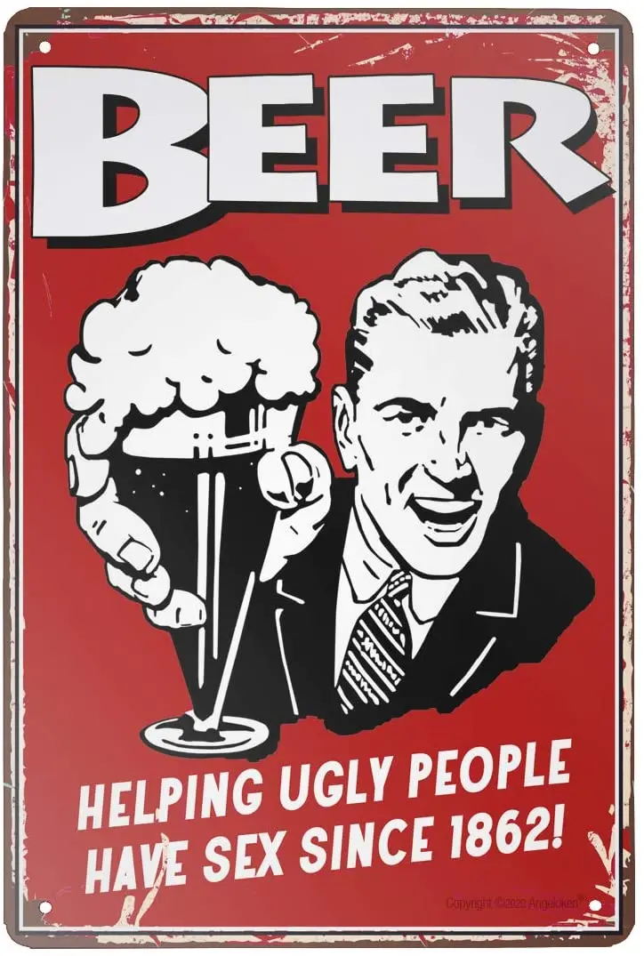 

Classic Beer Tin Sign Metal Posters Iron Painting Vintage for Home Decor for Bar Pub Club Man Cave Ky3