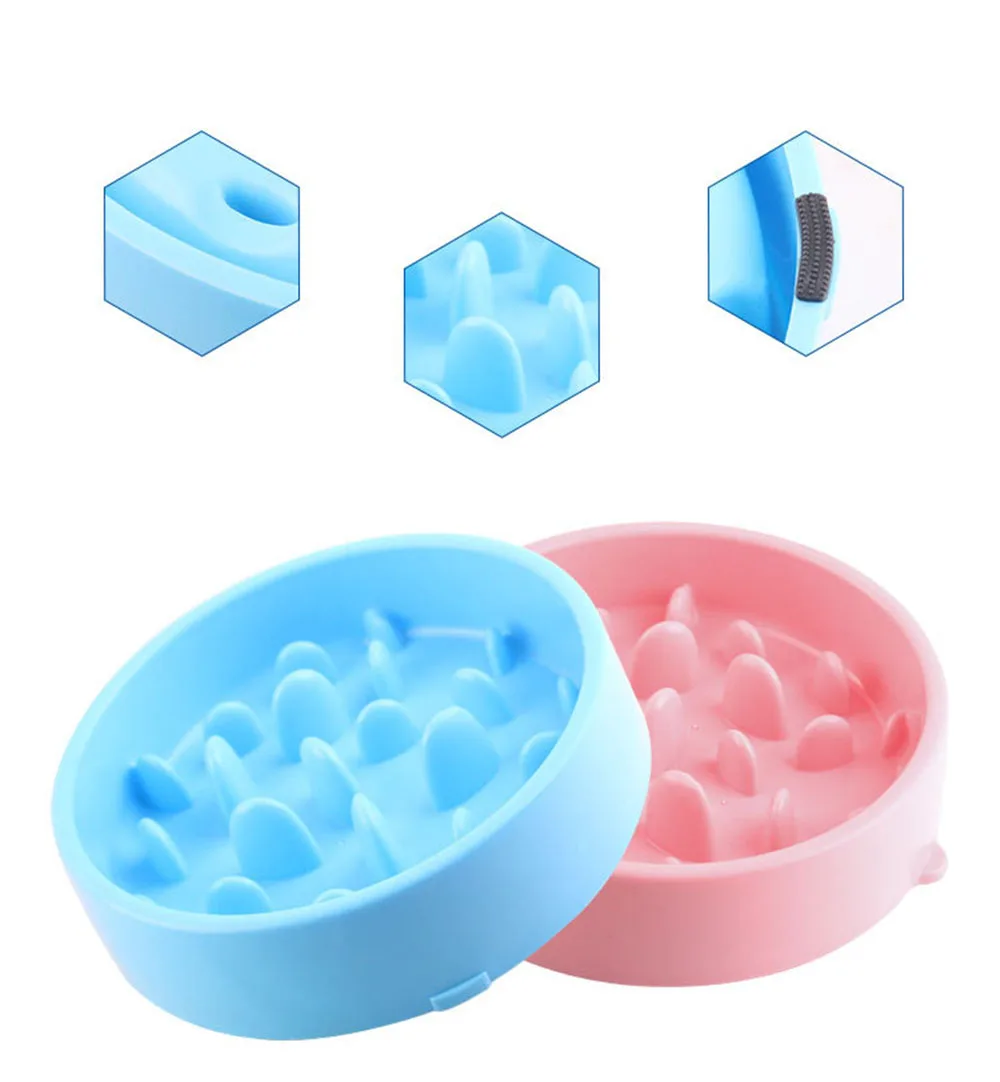 Pet Dog Feeding Food Bowls Puppy Slow Down Eating Feeder Dish Bowel Prevent Obesity Dogs Supplies Dropshipping | Дом и сад