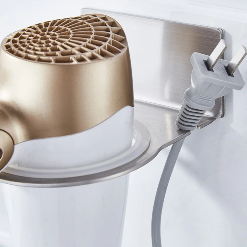 

Metal Hair Blower Storage Shelf Wall Hair Dryer Racks Hairdressing Tool Organizer Strong Bearing Capacity Waterproof