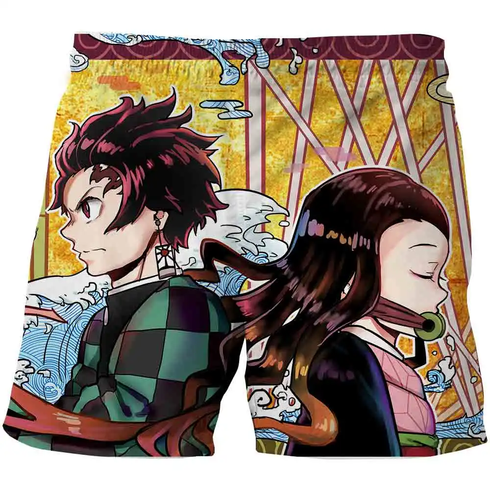 

3D Demon Slayer boys shorts teenage big kids beach shorts children's clothing Kimetsu no Yaiba boys pants Summer pantalones