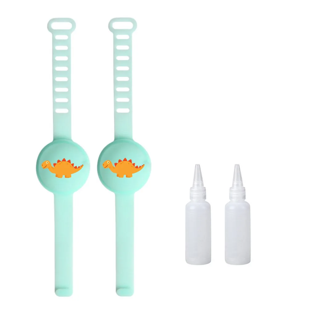 

2PCS kid Sanitizer Bracelet Hand Sanitizer Dispensing Christmas Gift Silicone Portable Wristband Hand Dispenser Band Wrist Strp