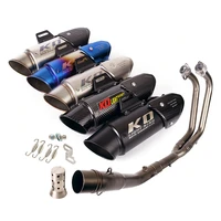 slip on motorcycle exhaust front connect pipe and 51mm tail tube stainless steel exhaust system for yamaha r25 r3