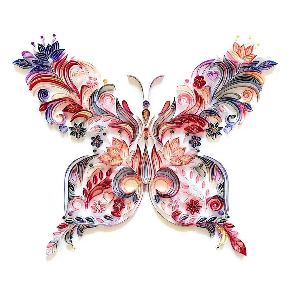 

DIY Butterflies Craft Origami Home Decor Gift Scrapbook Paper Tools Kit Paper Quilling Painting Material Package Illustration