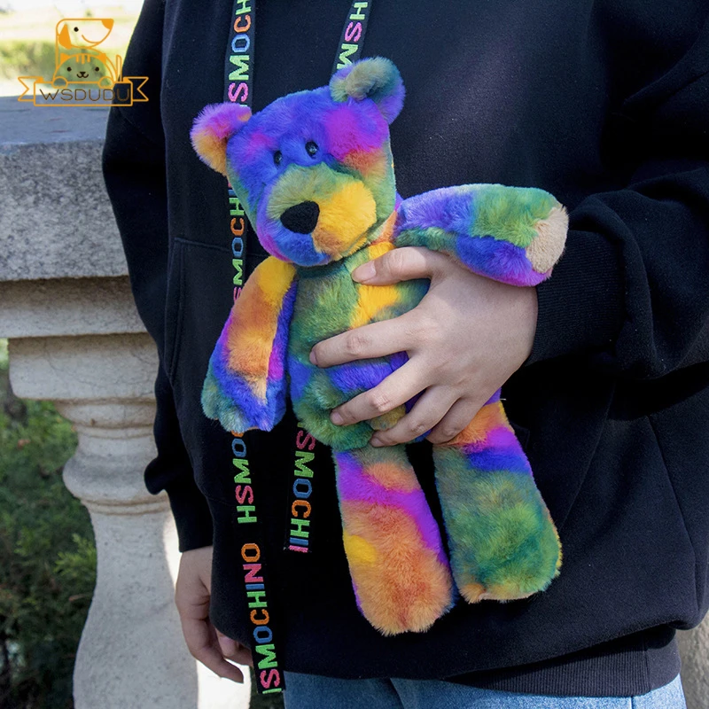 Радужный кролик медведь свинка красочные милые животные плюшевые мягкие игрушки