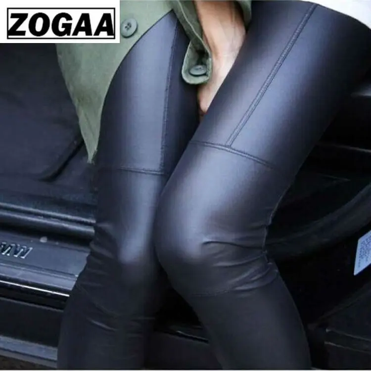 2019 новые кожаные женские колготки из искусственной кожи черные супер эластичные