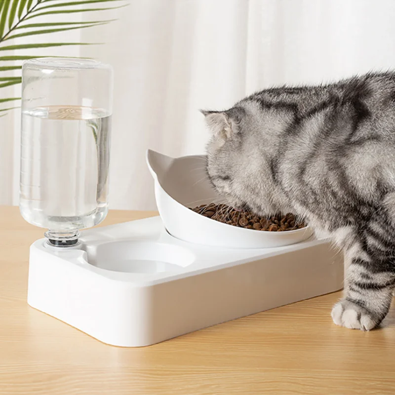 

Bowl New Pet bowl Feeder Dog bowl Cat Food Water bowl Fountain Double Bowl Drinking Raised Stand Dish Bowls With Pet Supplies