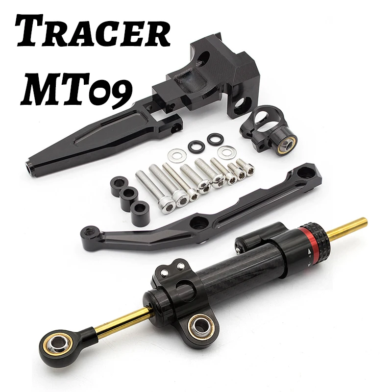 

Fiber Carbon Steering Damper Stabilizer Bracket Support Mounting For Yamaha MT-09 MT09 FJ09 MT 09 Tracer 900 2016-2020 2019 2018