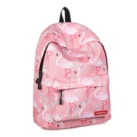 children school bags for girls pink flamingo printed women fashion backpack large capacity nylon designed bagpack