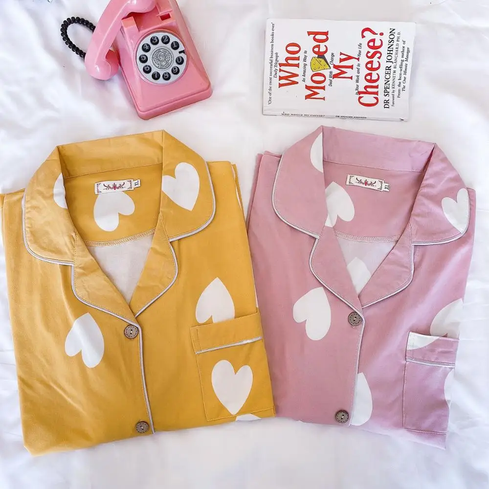 Women pajamas set Women lovely Pyjamas Female Pajama Set Long Sleeve Cartoons Full Trousers soft Two Piece Autumn And Winter