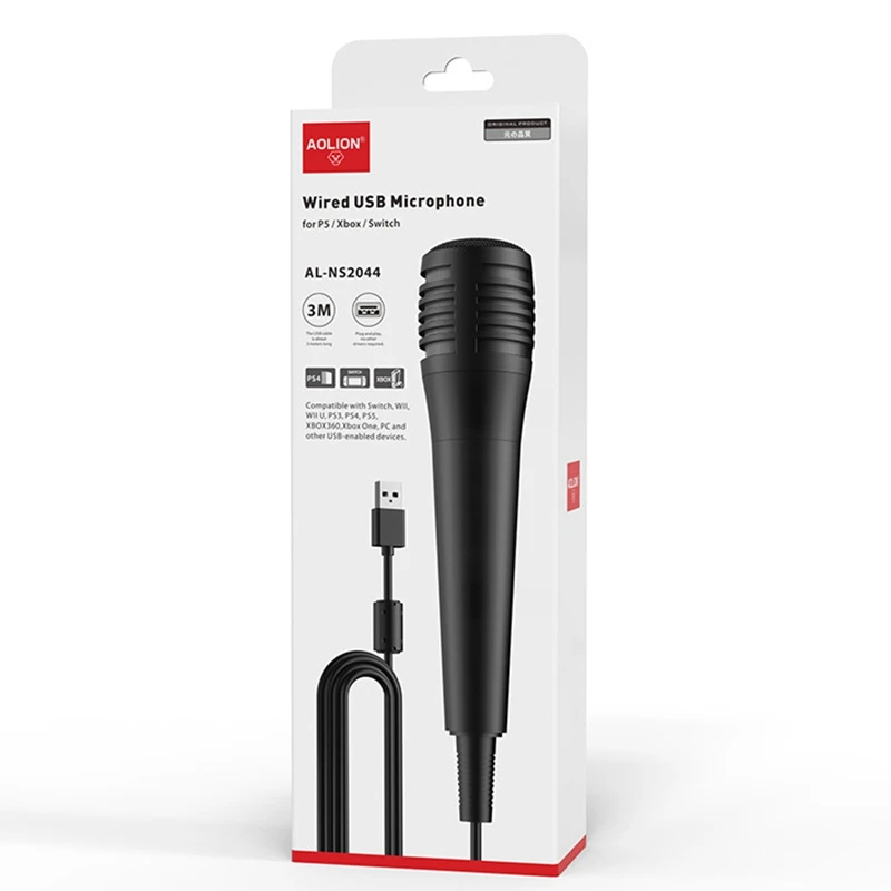 

Aolion USB Wired Microphone for Nintendo Switch Wii PS5 PS4 PC Computer Condenser Mic